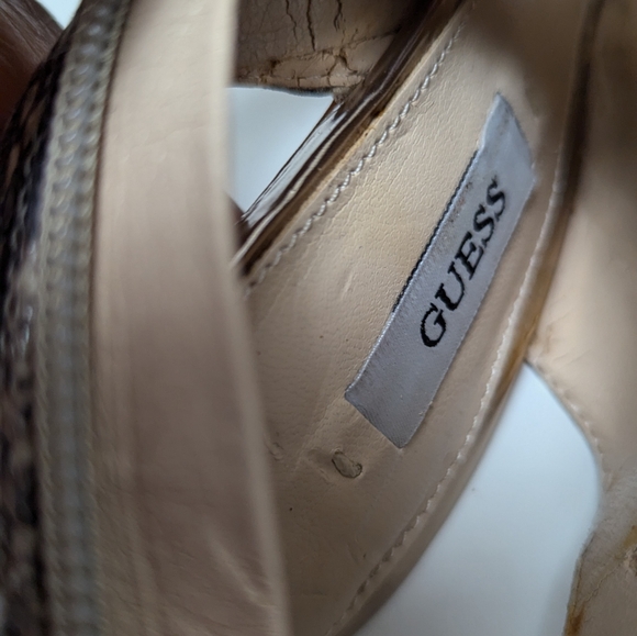 Reg $250 GUESS Snake Skin Thigh High Boots size 5 1/2 - Picture 3 of 9